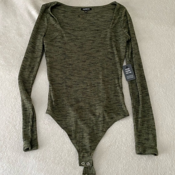 Express Tops - Express square neck bodysuit